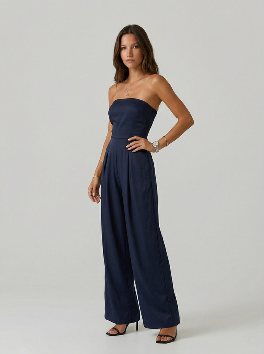 Babylon | Vestido sin tirantes de pierna ancha