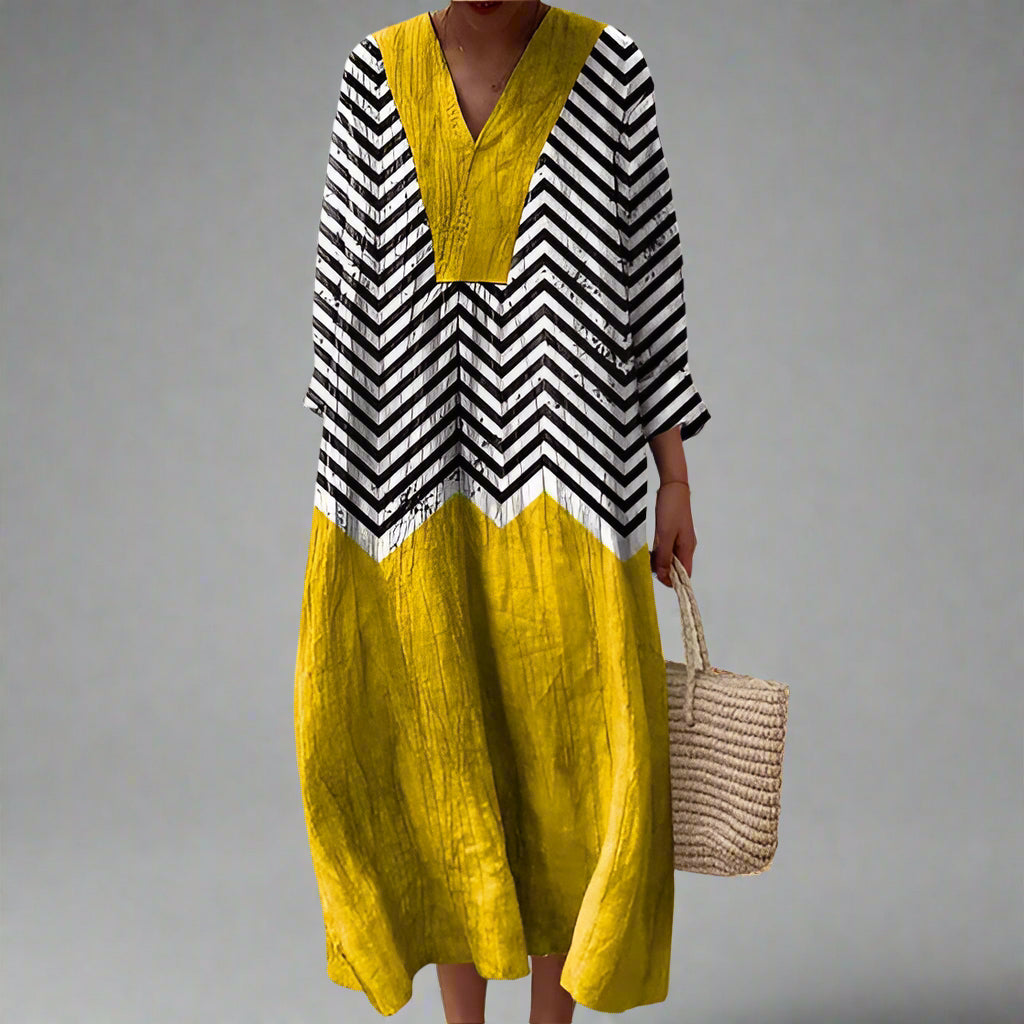 Babylon | Vestido elegante con estampado geométrico