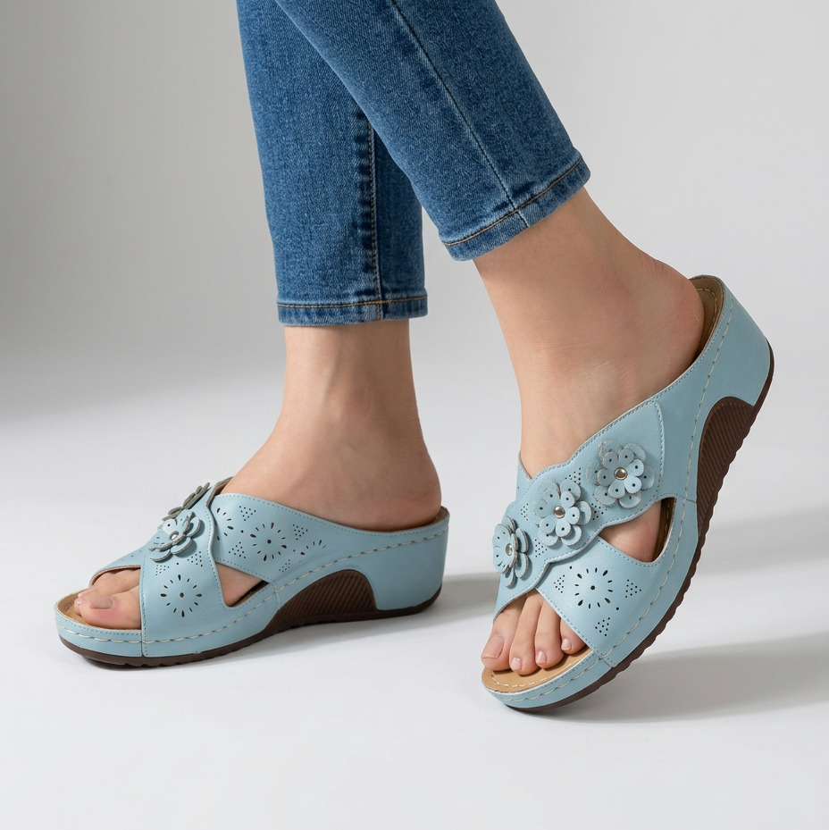 Babylon | Zapatilla abierta con flores