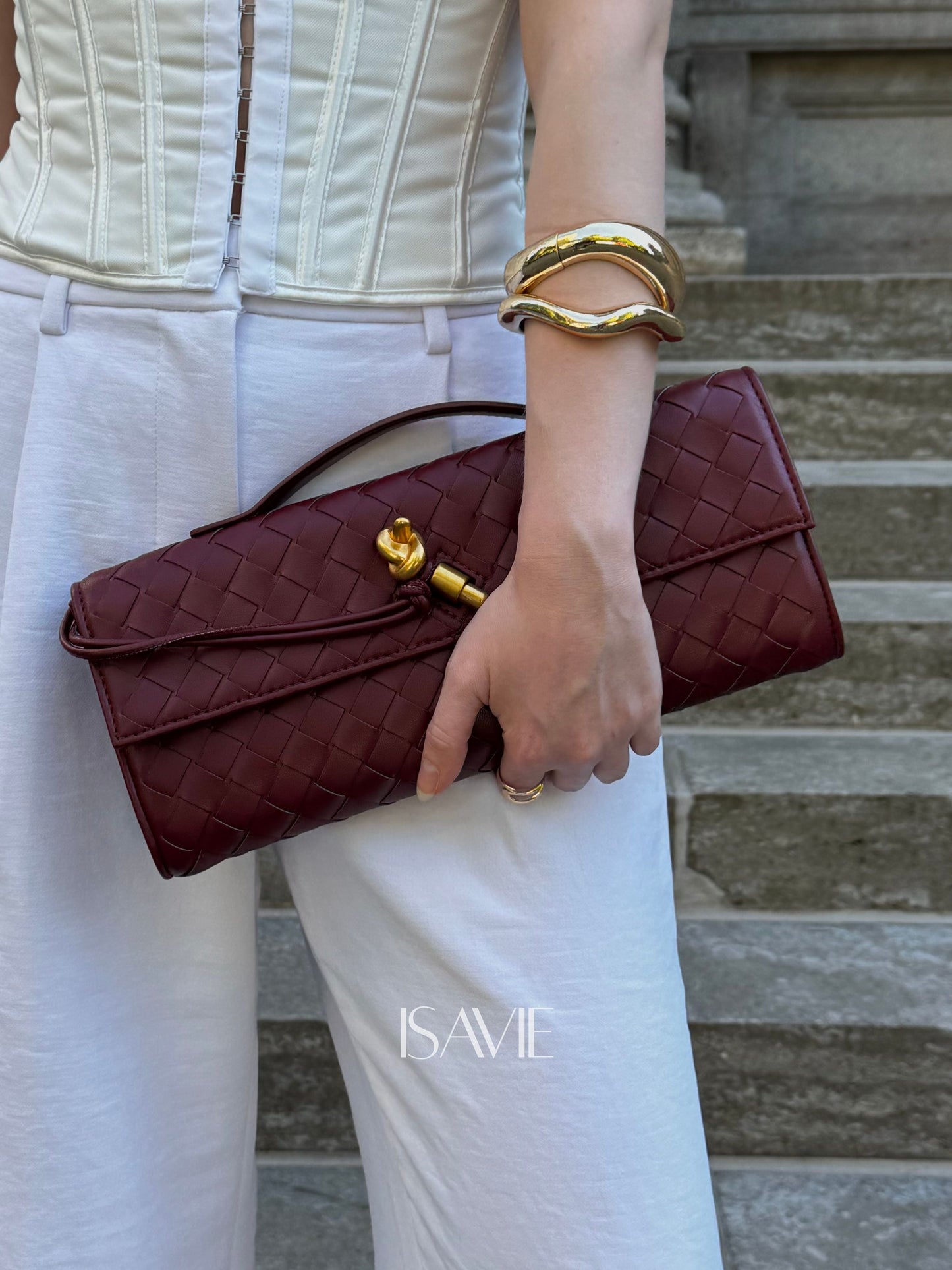 Sara Woven Clutch