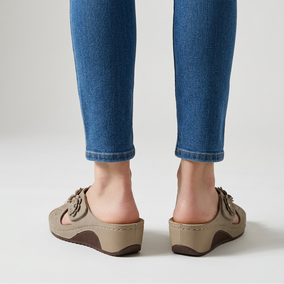 Babylon | Zapatilla abierta con flores
