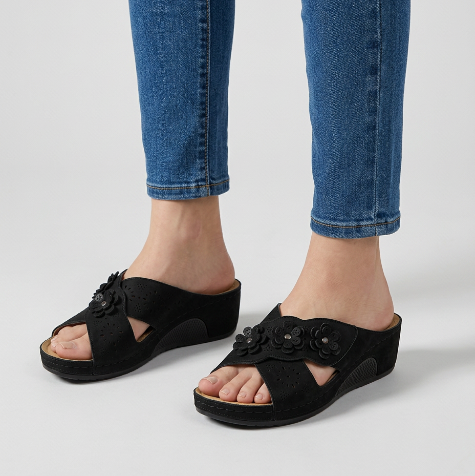 Babylon | Zapatilla abierta con flores