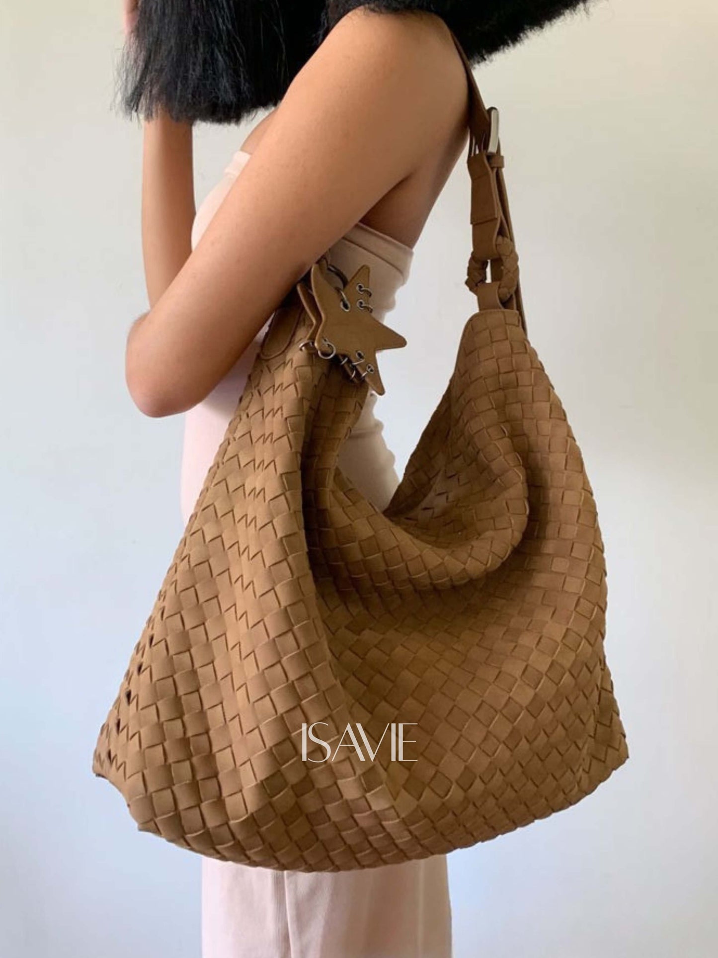 Helen Suede Tote Bag (Fits a 16-inch laptop)