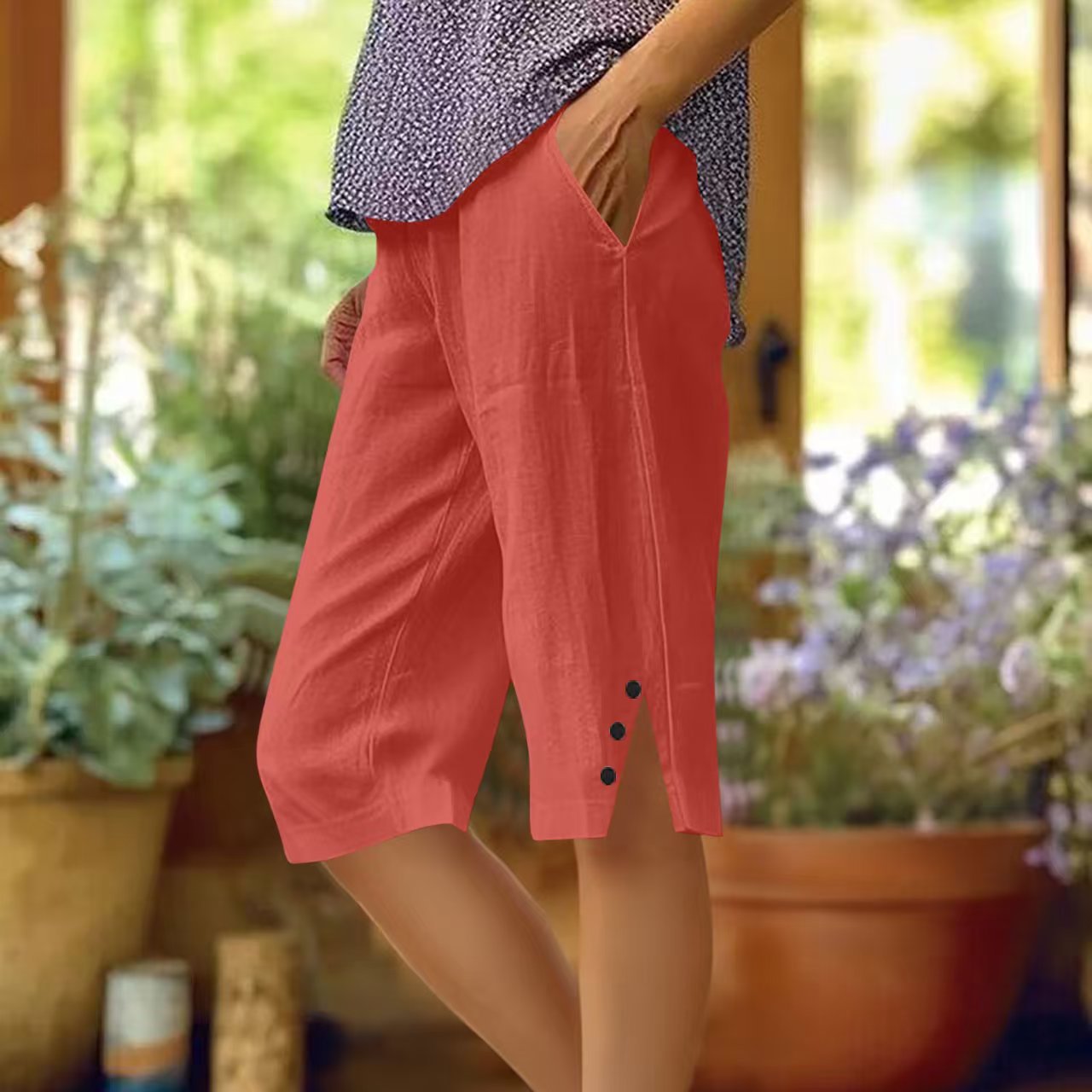 Babylon | Pantalones Capri con Bolsillos