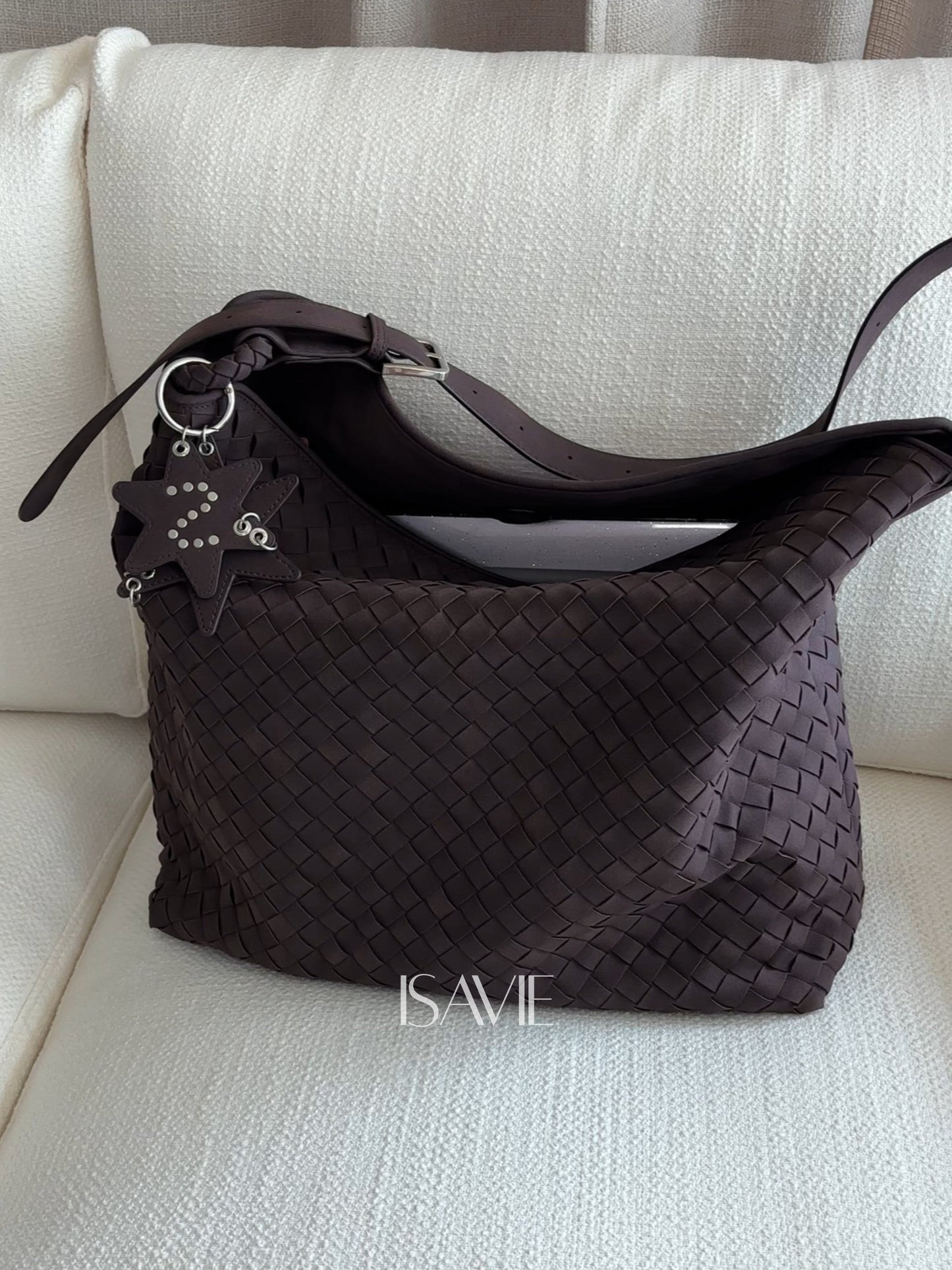 Helen Suede Tote Bag (Fits a 16-inch laptop)