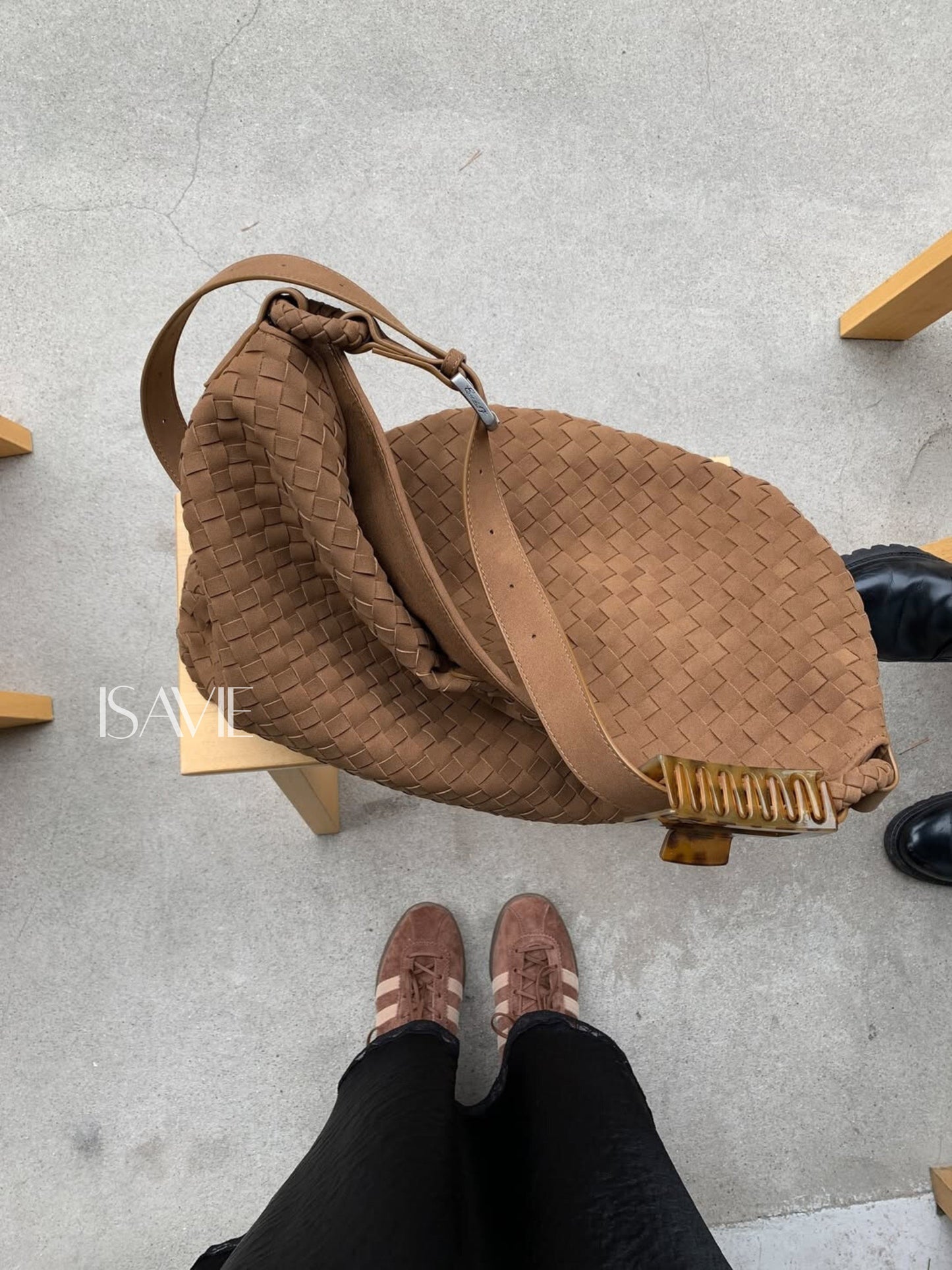 Helen Suede Tote Bag (Fits a 16-inch laptop)
