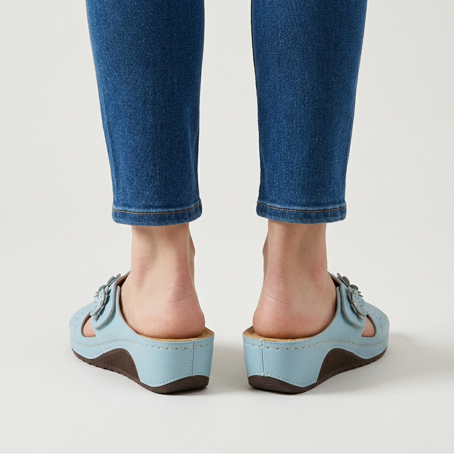 Babylon | Zapatilla abierta con flores