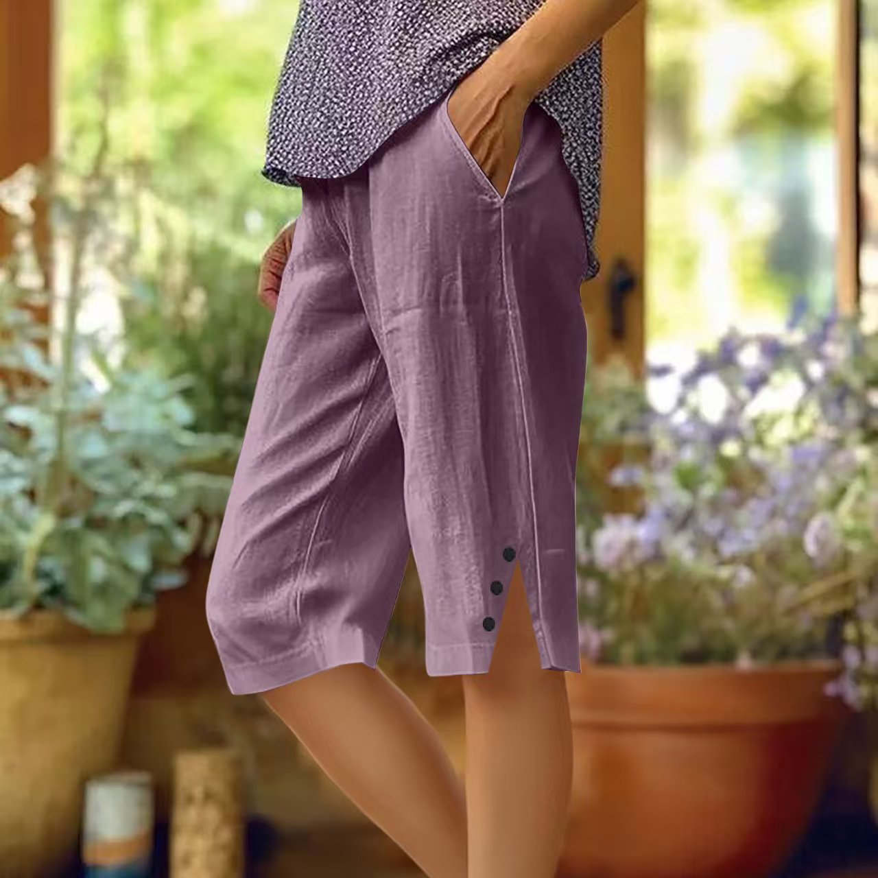 Babylon | Pantalones Capri con Bolsillos