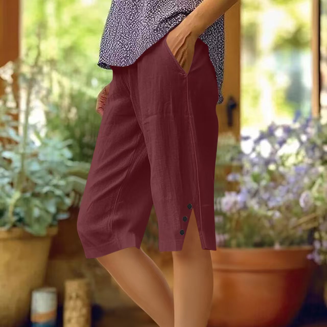 Babylon | Pantalones Capri con Bolsillos
