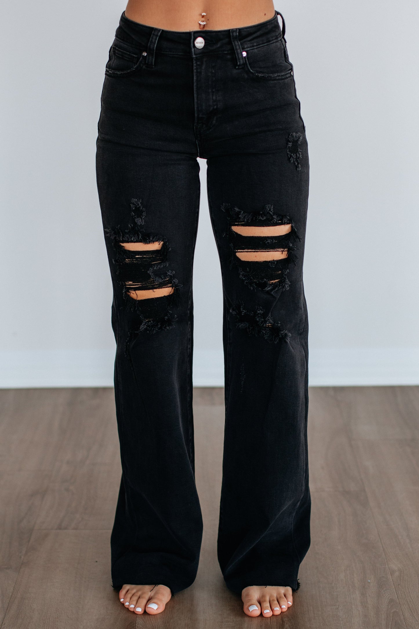 Babylon | Vaqueros rotos negros vintage