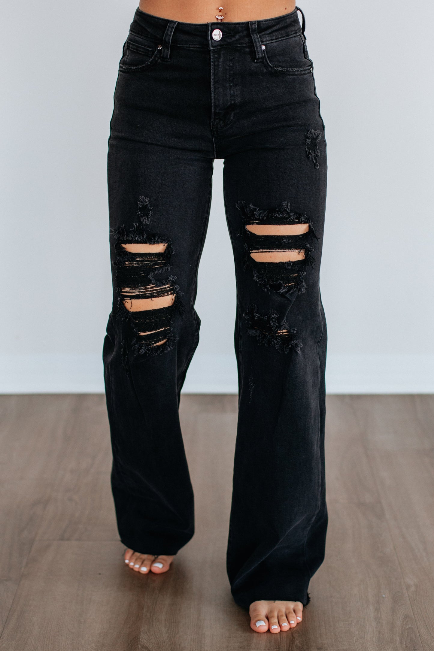 Babylon | Vaqueros rotos negros vintage
