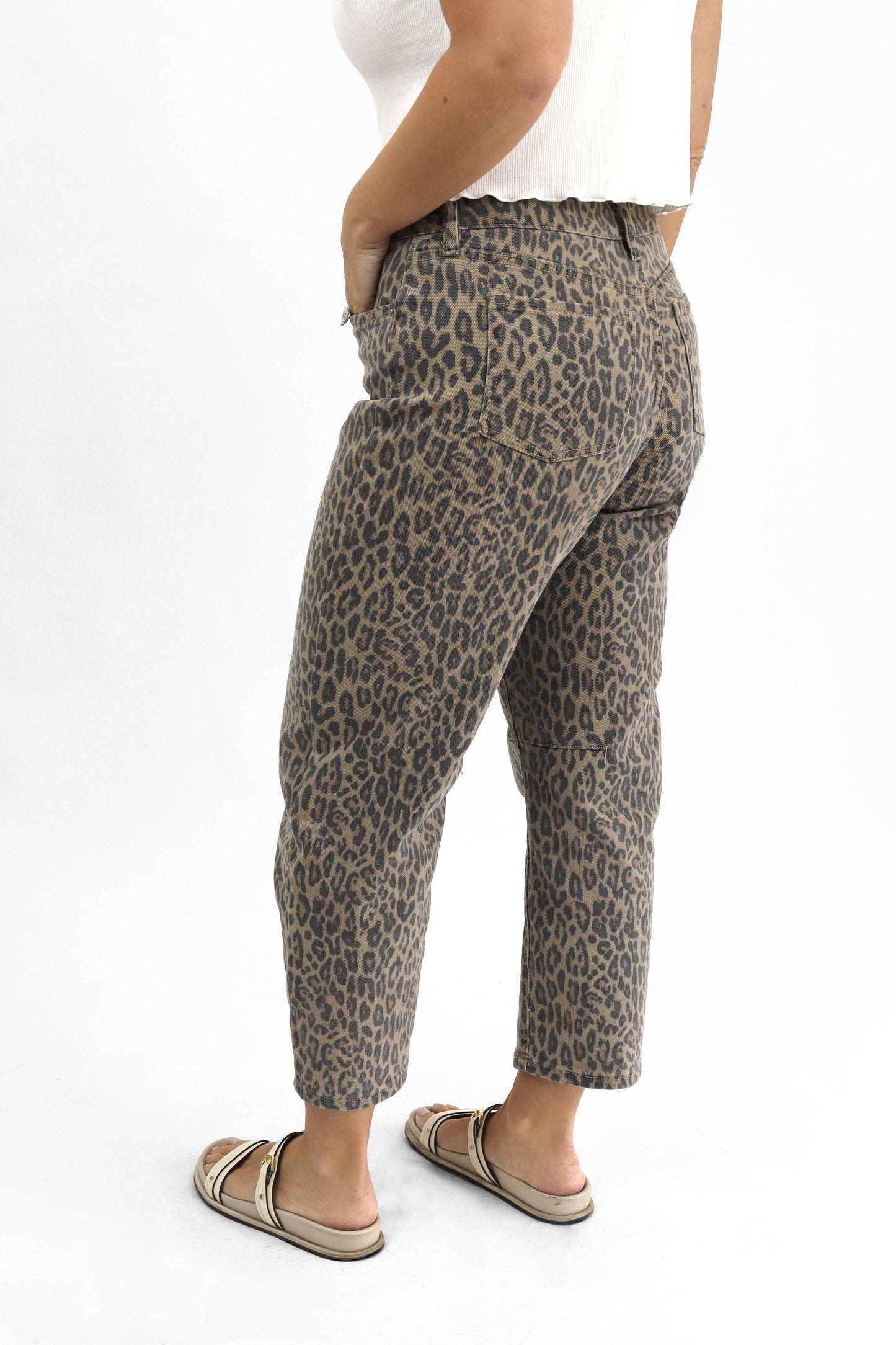 Babylon | Jeans Barrel Leopardo Vintage