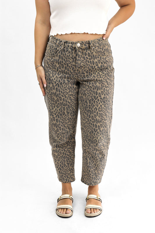 Babylon | Jeans Barrel Leopardo Vintage