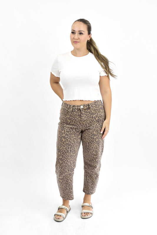 Babylon | Jeans Barrel Leopardo Vintage