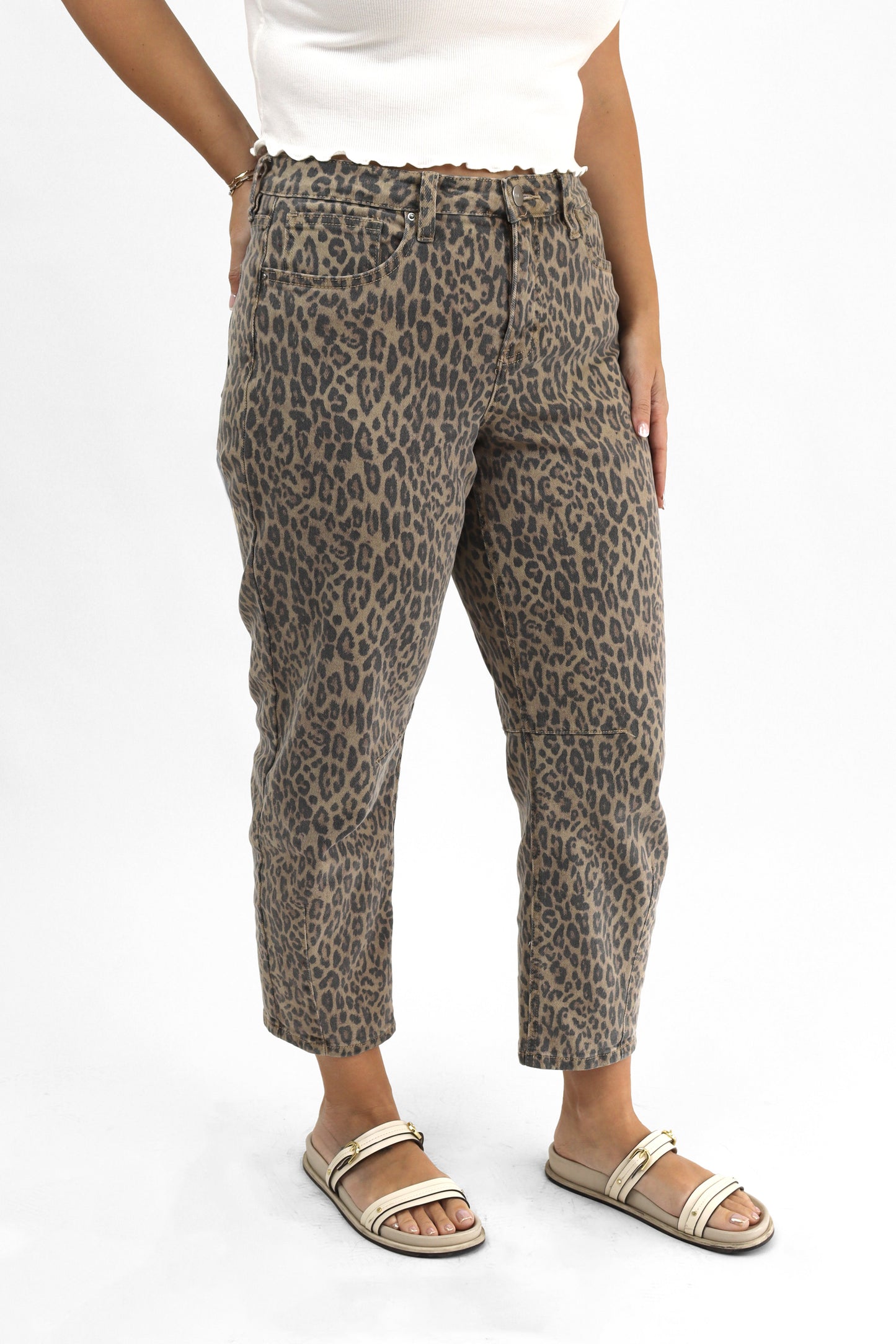 Babylon | Jeans Barrel Leopardo Vintage