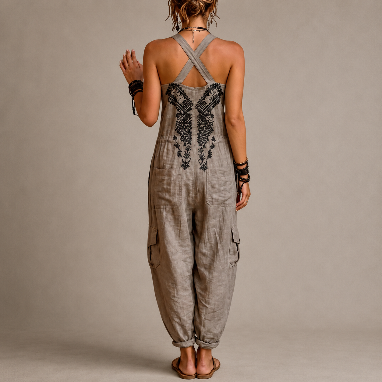 Astrid – Bohemian Embroidered Jumpsuit