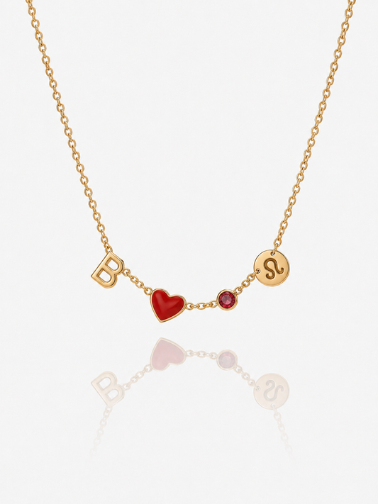 Babylon | Collar con inicial con forma corazón