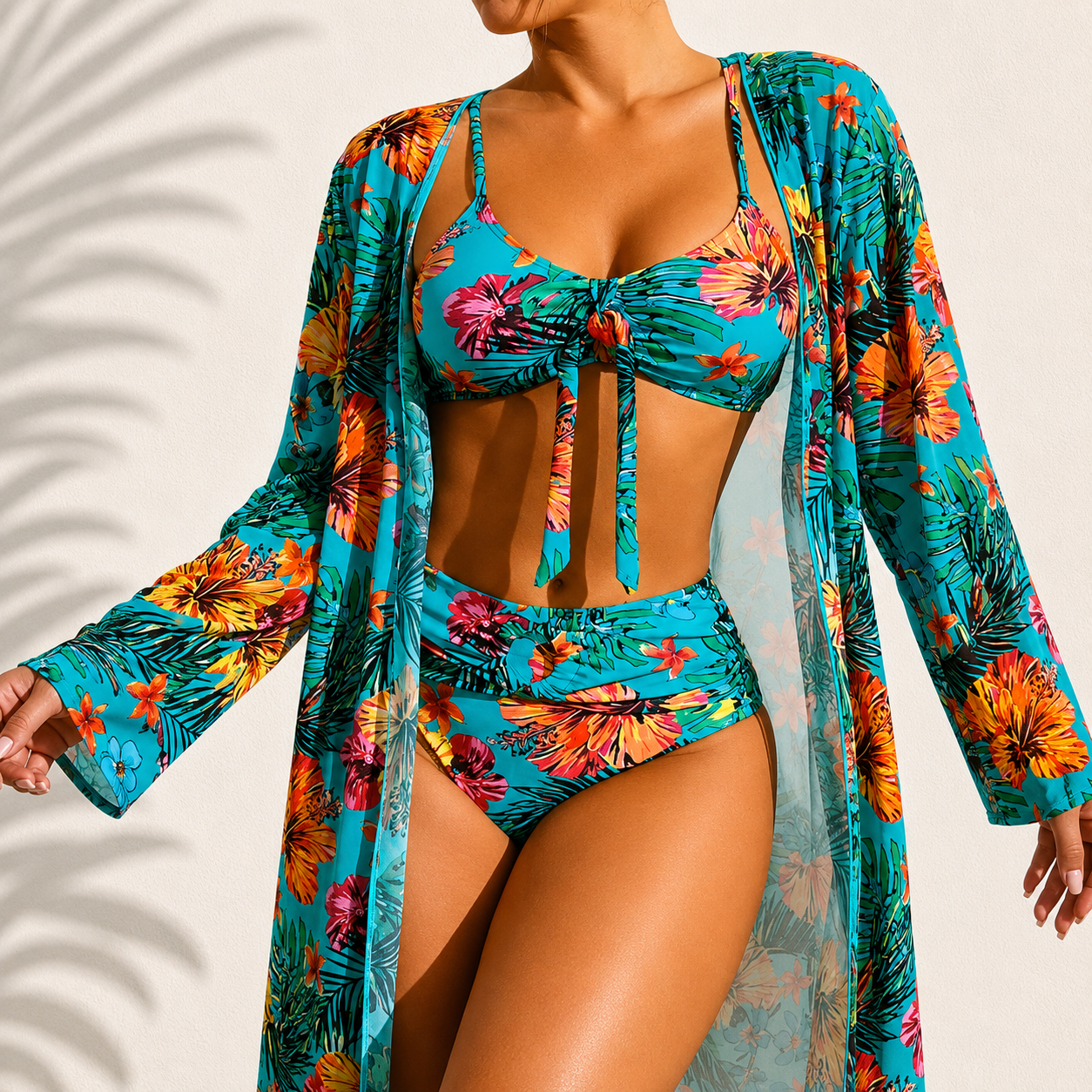Babylon| Bikini MARIA de 3 piezas con estampado tropical