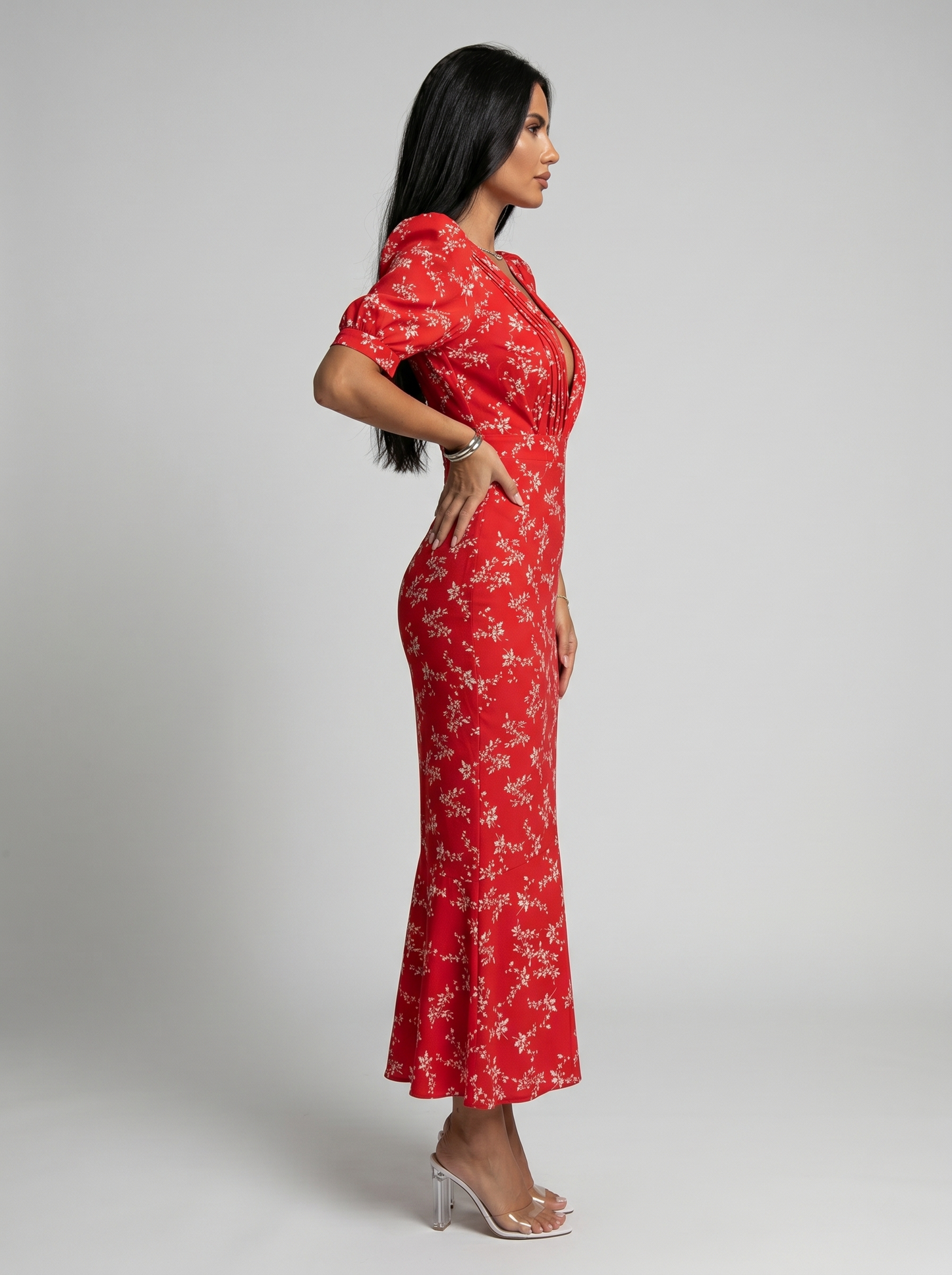 Babylon | Vestido con diseño floral y cuello en V