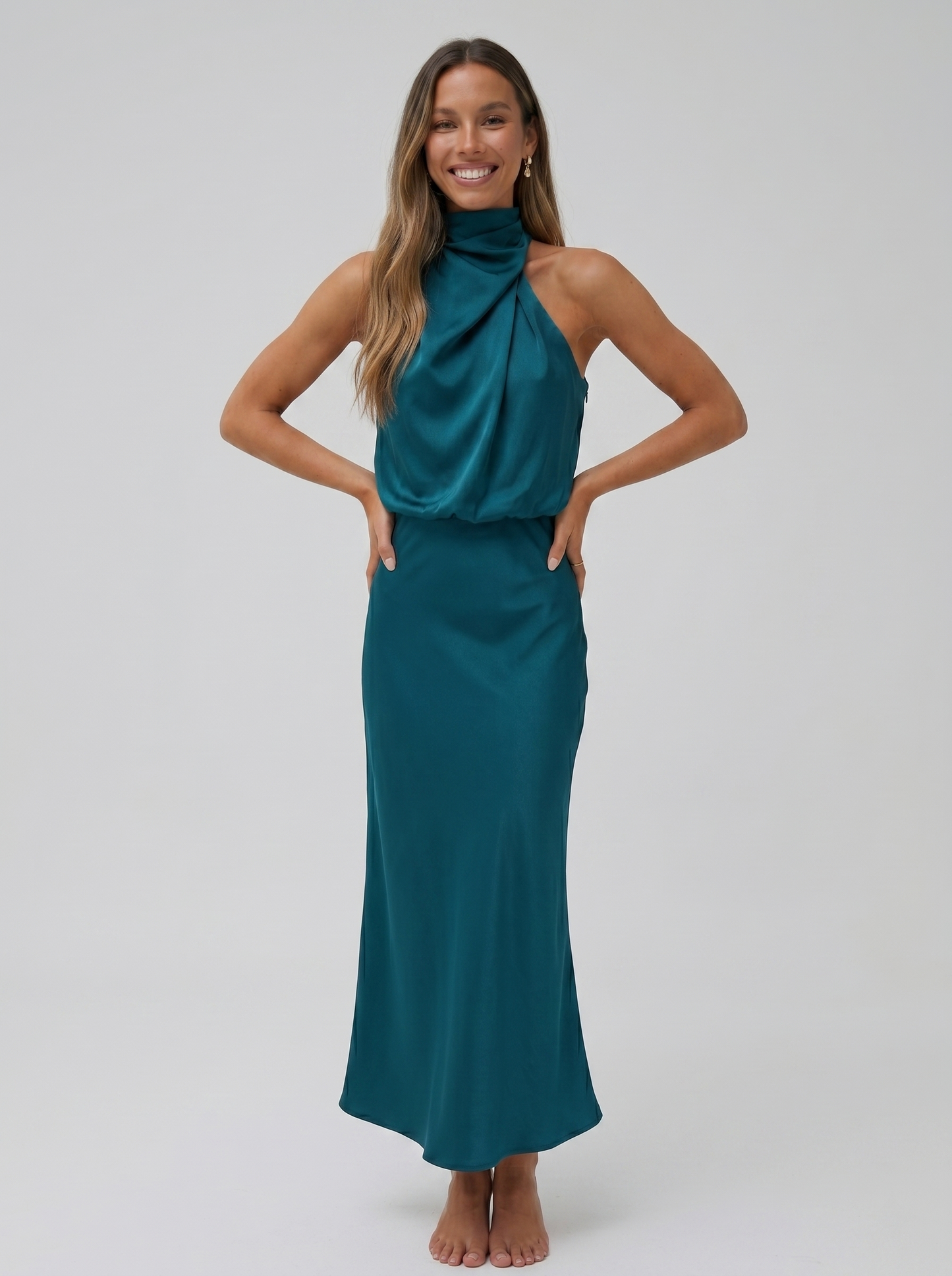 Babylon | Vestido largo con cuello halter