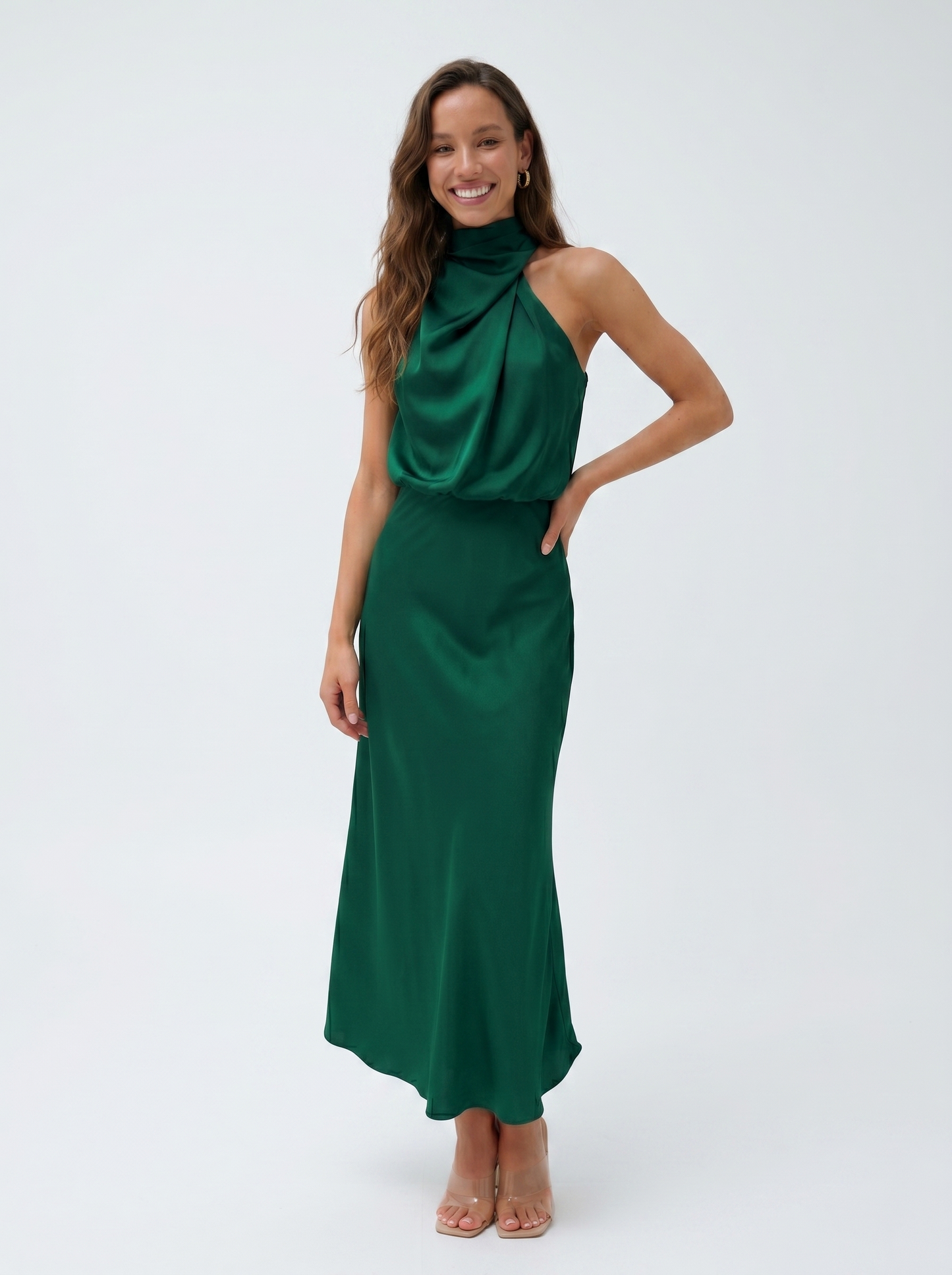 Babylon | Vestido largo con cuello halter