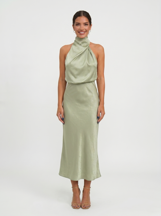 Babylon | Vestido largo con cuello halter