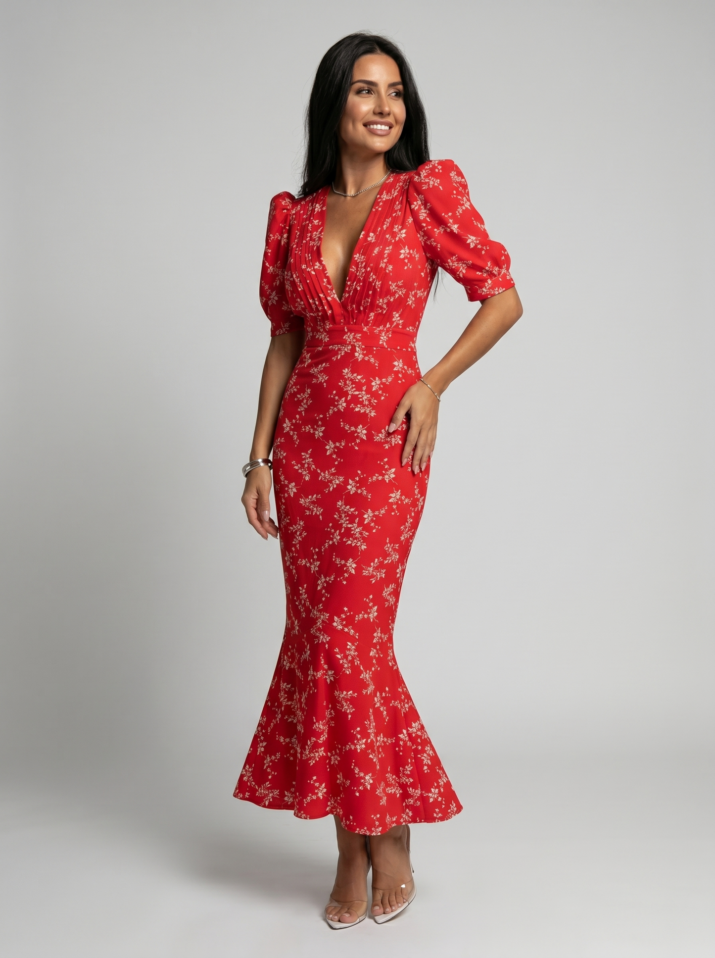 Babylon | Vestido con diseño floral y cuello en V