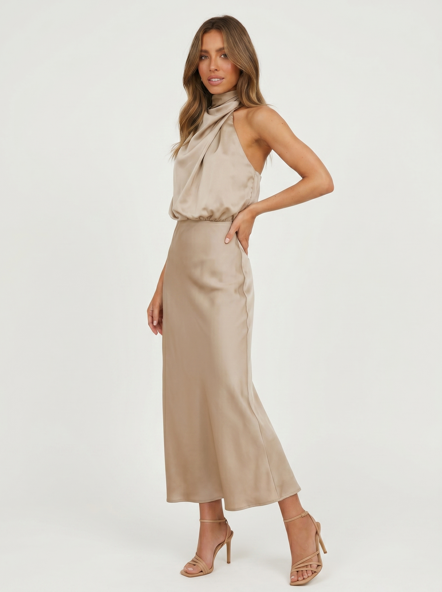 Babylon | Vestido largo con cuello halter