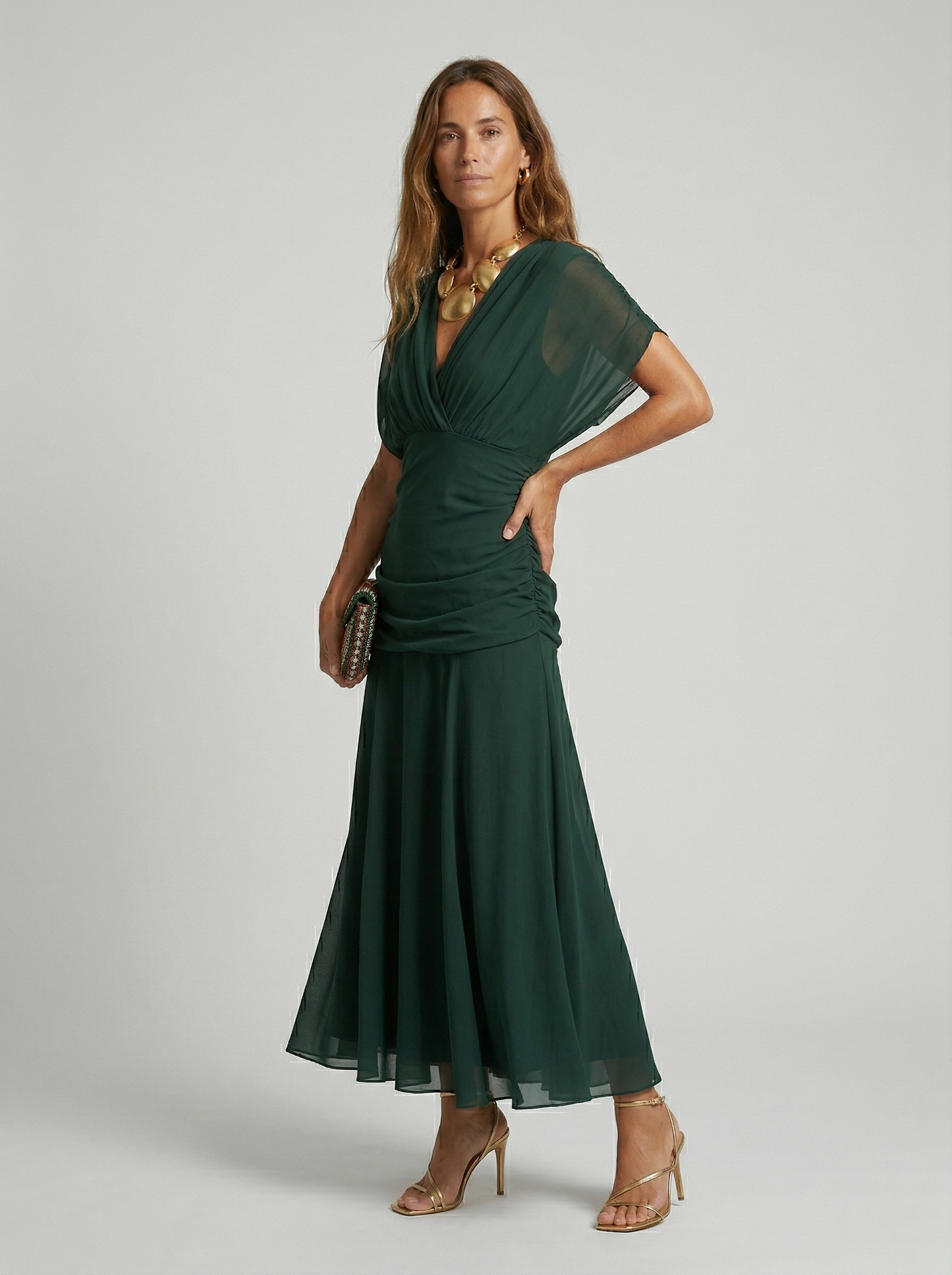 Babylon | Vestido largo con cuello en v