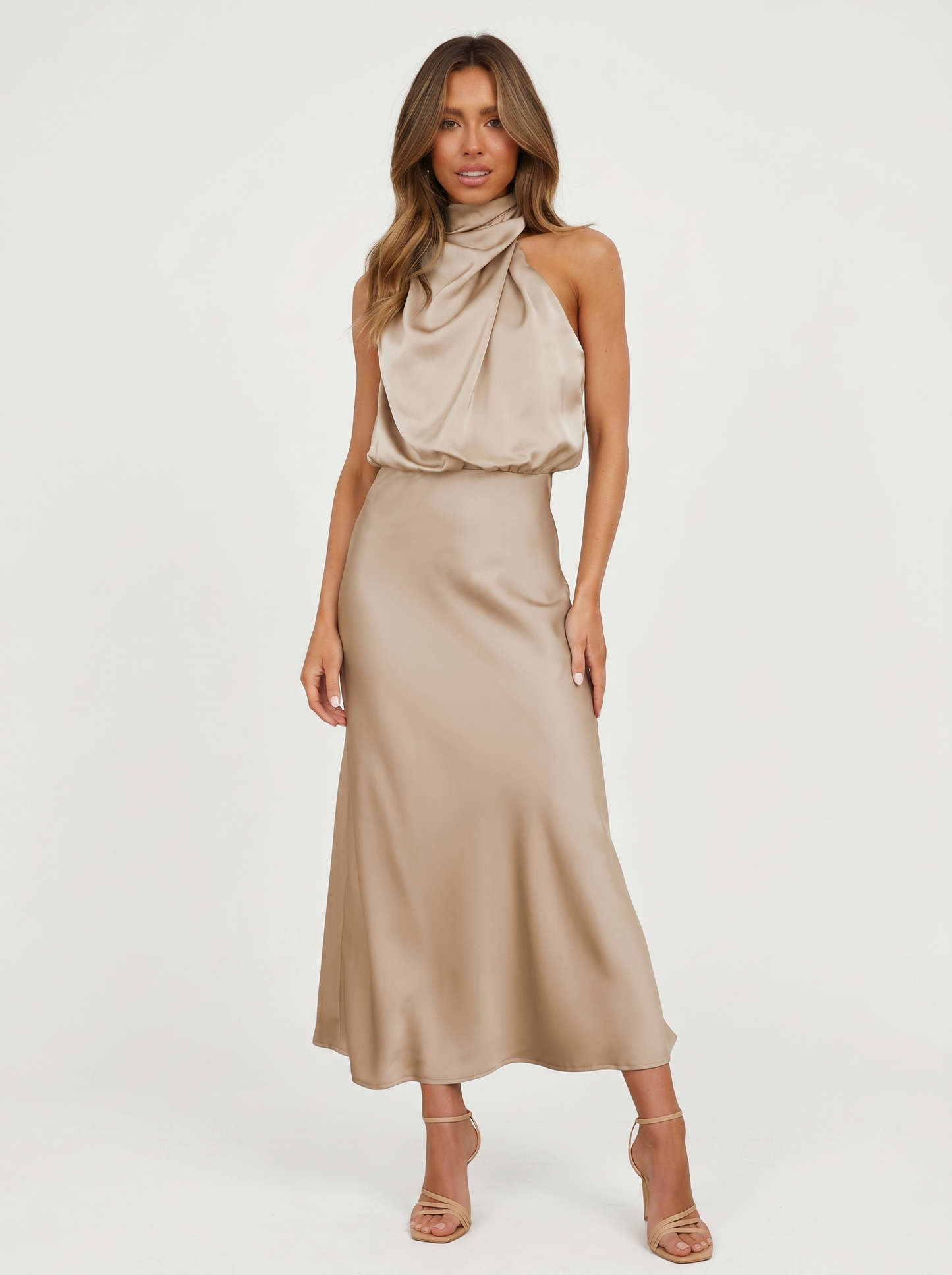 Babylon | Vestido largo con cuello halter