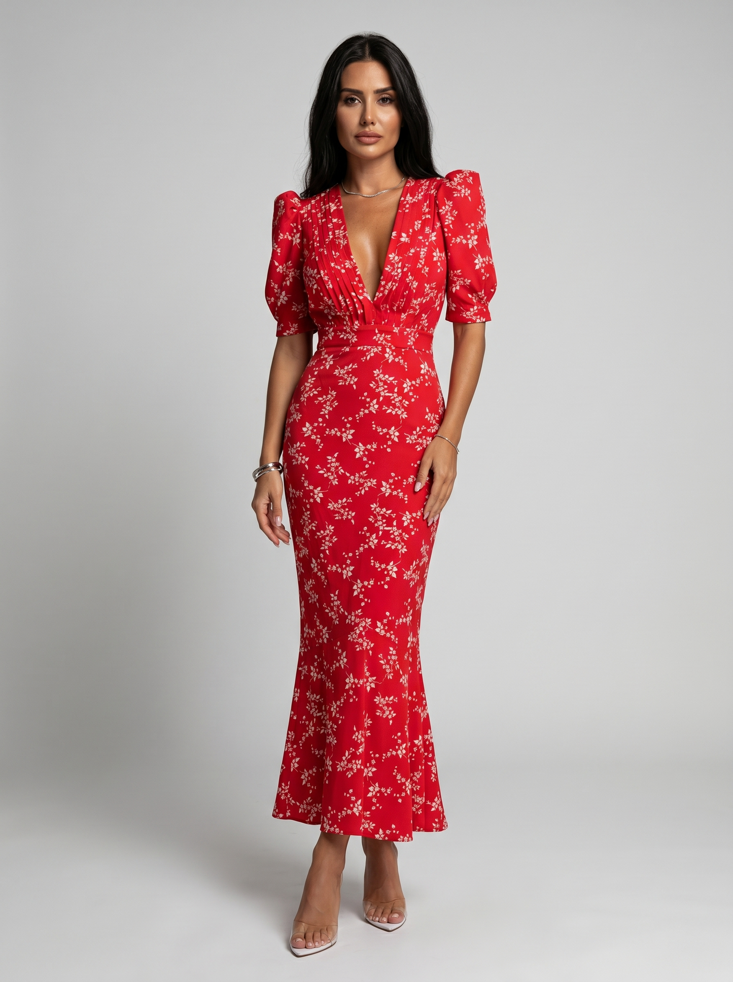Babylon | Vestido con diseño floral y cuello en V