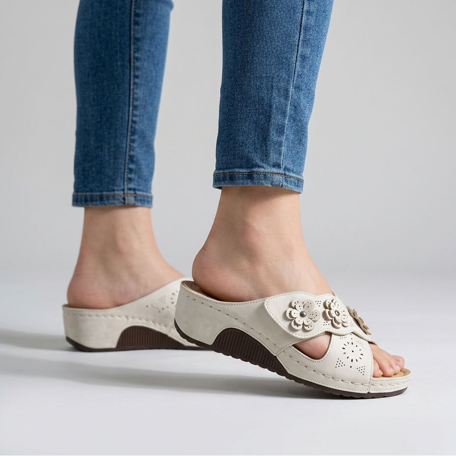 Babylon | Zapatilla abierta con flores