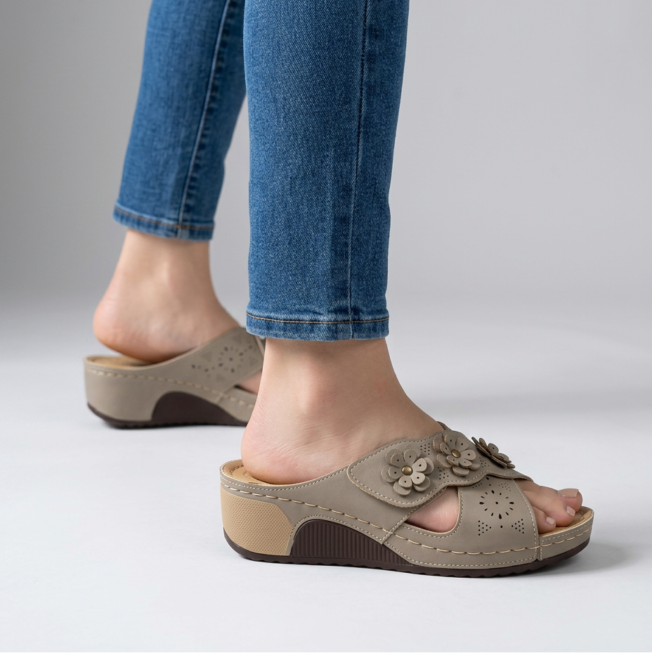 Babylon | Zapatilla abierta con flores